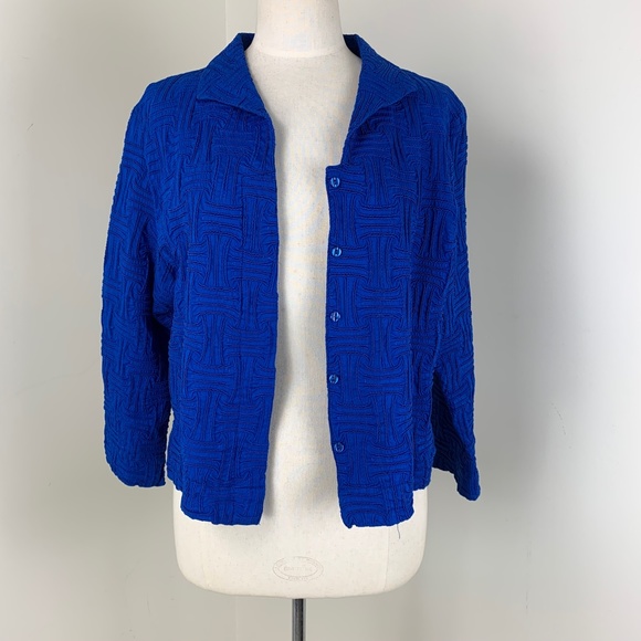 Great Cavalier by St Paul bright Blue Jacket XL Stitched Texture Excellent - Picture 8 of 11